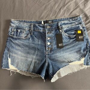 Kut from the Kloth Distressed Blue Jean Shorts